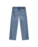 Mens Jeans Relaxed Fit High Rise Light Wash Cotton Non Stretch  Watch Pocket Loops - Blue 63_331H143_AZU154020_5