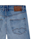 Mens Jeans Relaxed Fit High Rise Light Wash Cotton Non Stretch  Watch Pocket Loops - Blue 63_331H143_AZU154020_6
