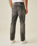 Mens Heritage Jeans Slim Fit Mid Rise Gray Wash Comfort Fabric Trucker Set Embroidered Logo - Gray 63_331H451_GRI194305_6