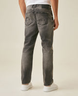Mens Heritage Jeans Slim Fit Mid Rise Gray Wash Comfort Fabric Trucker Set Embroidered Logo - Gray 63_331H451_GRI194305_6