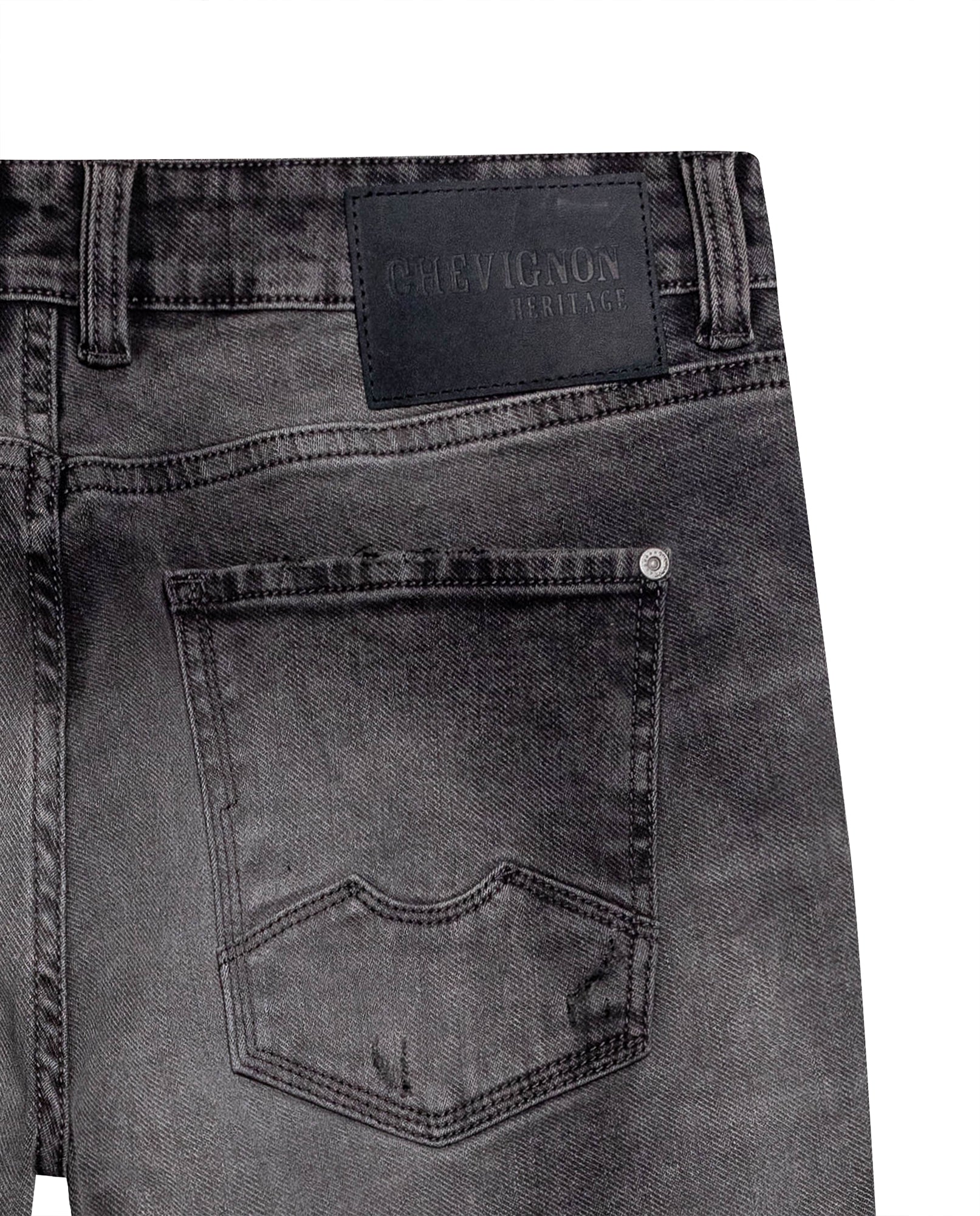 Mens Heritage Jeans Slim Fit Mid Rise Gray Wash Comfort Fabric Trucker Set Embroidered Logo - Gray 63_331H451_GRI194305_8