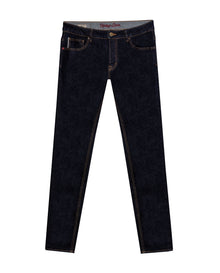 Mens Heritage Jeans Skinny Fit Low Rise Ultra Dark Wash Cotton Elastomer Selvedge Clean Premium - Blue 63_331H452_AZU193924_3