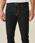 Mens Heritage Jeans Skinny Fit Low Rise Ultra Dark Wash Cotton Elastomer Selvedge Clean Premium - Blue 63_331H452_AZU193924_5