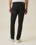 Mens Heritage Jeans Skinny Fit Low Rise Ultra Dark Wash Cotton Elastomer Selvedge Clean Premium - Blue 63_331H452_AZU193924_6