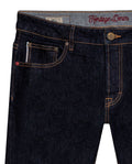 Mens Heritage Jeans Skinny Fit Low Rise Ultra Dark Wash Cotton Elastomer Selvedge Clean Premium - Blue 63_331H452_AZU193924_8