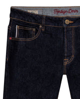Mens Heritage Jeans Skinny Fit Low Rise Ultra Dark Wash Cotton Elastomer Selvedge Clean Premium - Blue 63_331H452_AZU193924_8