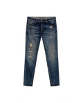 Mens Heritage Jeans Skinny Fit Low Rise Dark Wash Cotton Polyester Elastane Functional Side Pocket - Blue 63_331H454_AZU184140_3