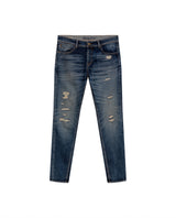 Mens Heritage Jeans Skinny Fit Low Rise Dark Wash Cotton Polyester Elastane Functional Side Pocket - Blue 63_331H454_AZU184140_3