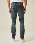 Mens Heritage Jeans Skinny Fit Low Rise Dark Wash Cotton Polyester Elastane Functional Side Pocket - Blue 63_331H454_AZU184140_6