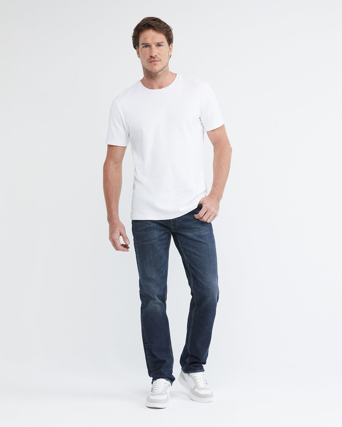 BLUE RELAXED FIT HIGH-RISE DARK JEANS – Chevignon US