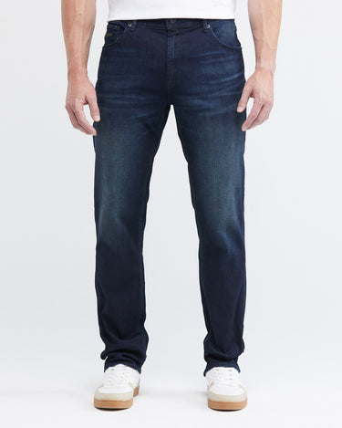 STRAIGHT FIT MID-RISE JEANS IN ULTRA DARK WASH