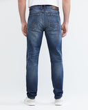 STRAIGHT FIT MID-RISE JEANS IN DARK WASH ST038