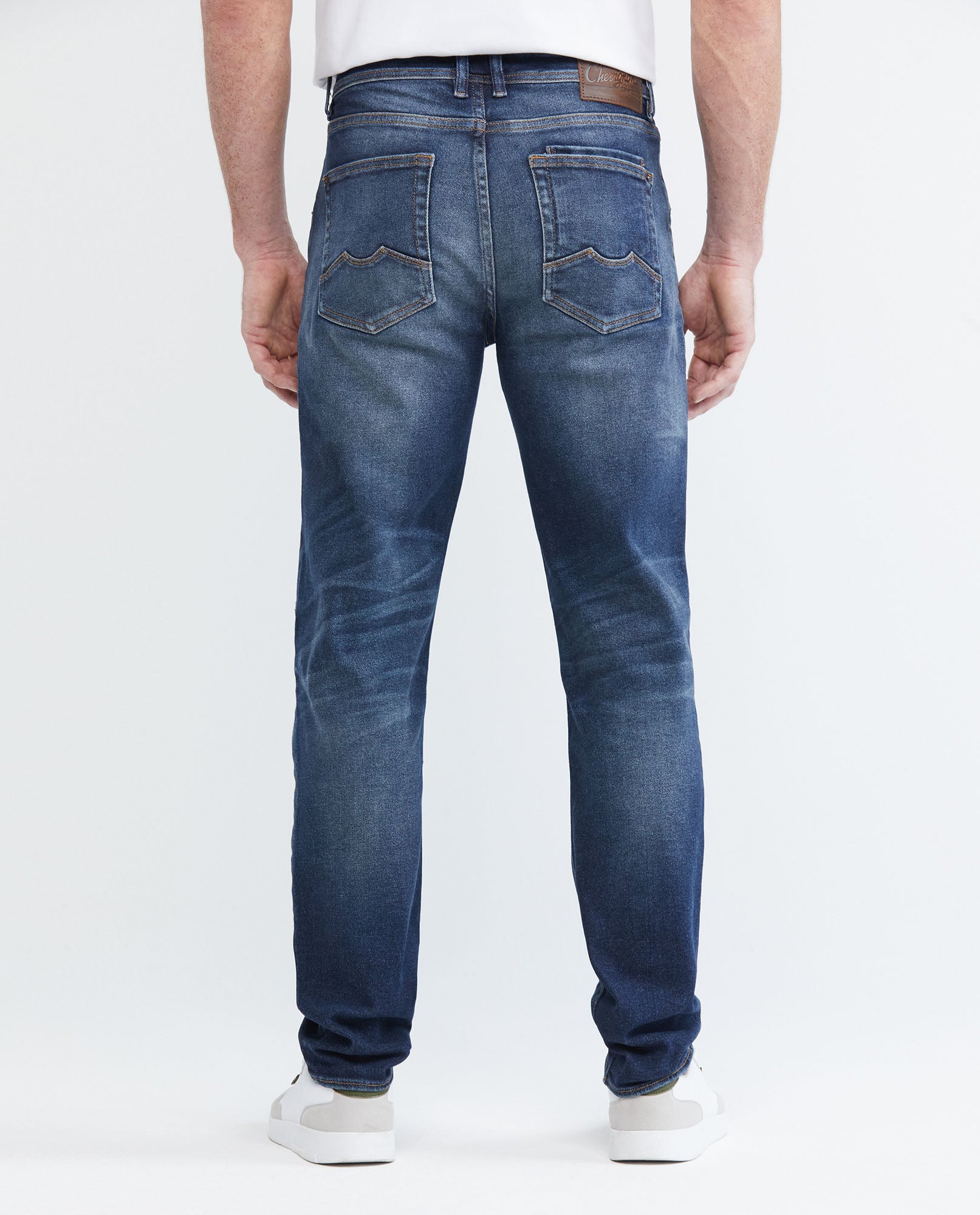 Men's Morrison Jeans Straight Fit Dark Wash Distressed PIW Blend 332E007 - 4