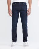 STRAIGHT FIT MID-RISE JEANS IN ULTRA DARK WASH ST040