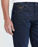 STRAIGHT FIT MID-RISE JEANS IN ULTRA DARK WASH ST040