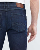 STRAIGHT FIT MID-RISE JEANS IN ULTRA DARK WASH ST040