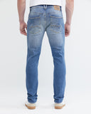 JEANS SLIM FIT DE TIRO MEDIO EN LAVADO MEDIO