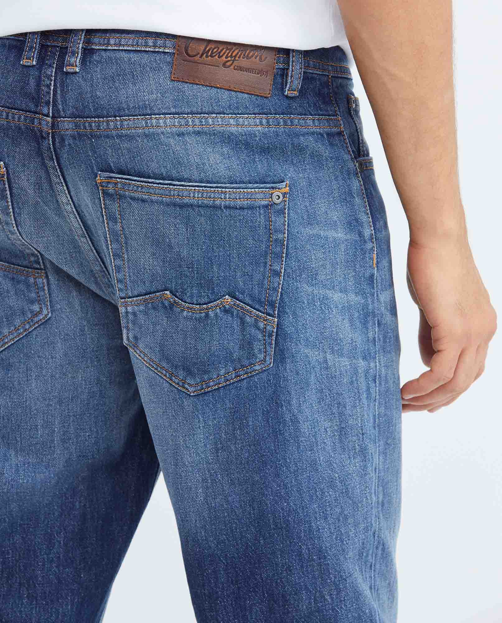 Men's Revenge Jeans Relaxed Fit High-Rise Medium Wash Extended Distressing - 6
