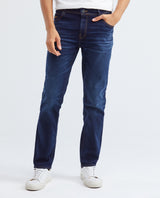 Men's Morrison Jeans Straight Bootcut Dark Wash Heel Extended Distressing - 1