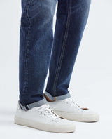 Men's Morrison Jeans Straight Bootcut Dark Wash Knee-Thigh Distressing - 5