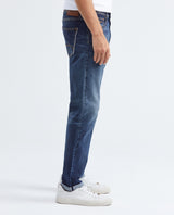 Men's Morrison Jeans Straight Bootcut Dark Wash Knee-Thigh Distressing - 6