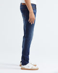 Men's Famous Jeans Slim Fit Dark Wash Recycled Blend Subtle Vintage - 4