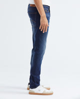 Men's Famous Jeans Slim Fit Dark Wash Recycled Blend Subtle Vintage - 4