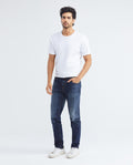 Men's Famous Jeans Slim Fit Dark Wash Subtle Vintage in Cotton Stretch Blend 332F020 - 2