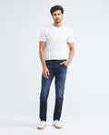 Jean for Men Super Slim Fit, Rider, Super Slim Boot - Dark Blue + Ripped - Blue 332F029 - 2