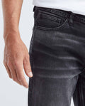 Men's Rider Jeans Slim Fit Gray Wash Distressing Low-Rise - 3
