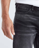 Men's Rider Jeans Slim Fit Gray Wash Distressing Low-Rise - 3