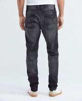 Men's Rider Jeans Slim Fit Gray Wash Distressing Low-Rise - 5