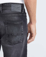 Men's Rider Jeans Slim Fit Gray Wash Distressing Low-Rise - 6