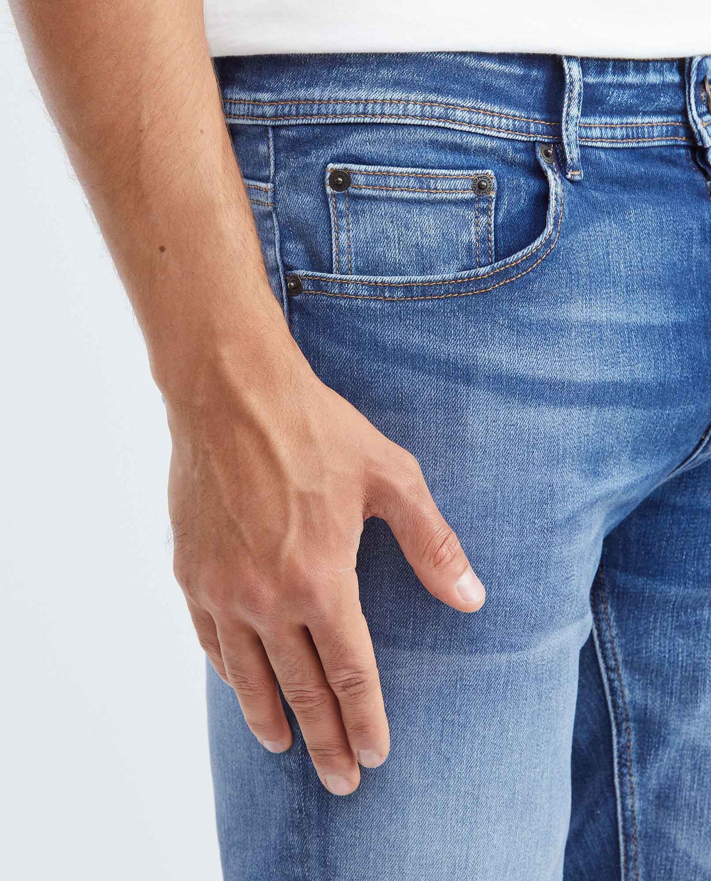 Men's Jeans Super Slim Fit, Rider, Super Slim Boot - Medium Vintage Blue - Blue - 4