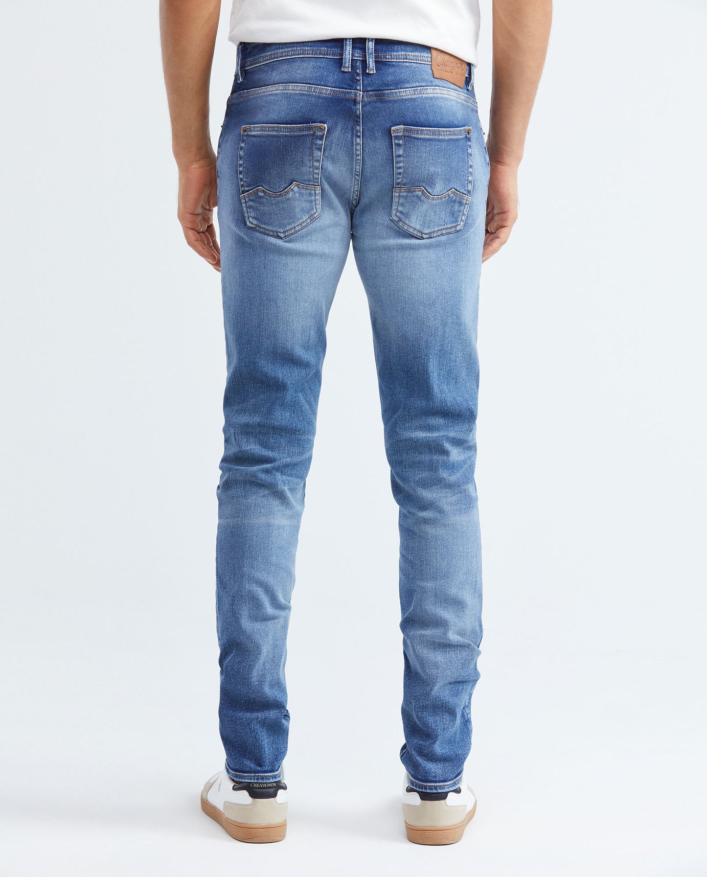 Men's Jeans Super Slim Fit, Rider, Super Slim Boot - Medium Vintage Blue - Blue - 5