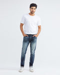 Men's Rider Heritage Jeans Super Slim Fit Dark Gray Wash Distressing Low-Rise 332F451 - 2