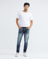 Men's Rider Heritage Jeans Super Slim Fit Dark Gray Wash Distressing Low-Rise 332F451 - 2
