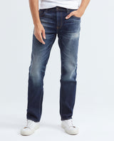 Men's Morrison Heritage Jeans Straight Bootcut Ultra Dark Heel Extended Distressing 332F454 - 1