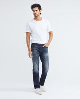 Men's Morrison Heritage Jeans Straight Bootcut Ultra Dark Heel Extended Distressing 332F454 - 2