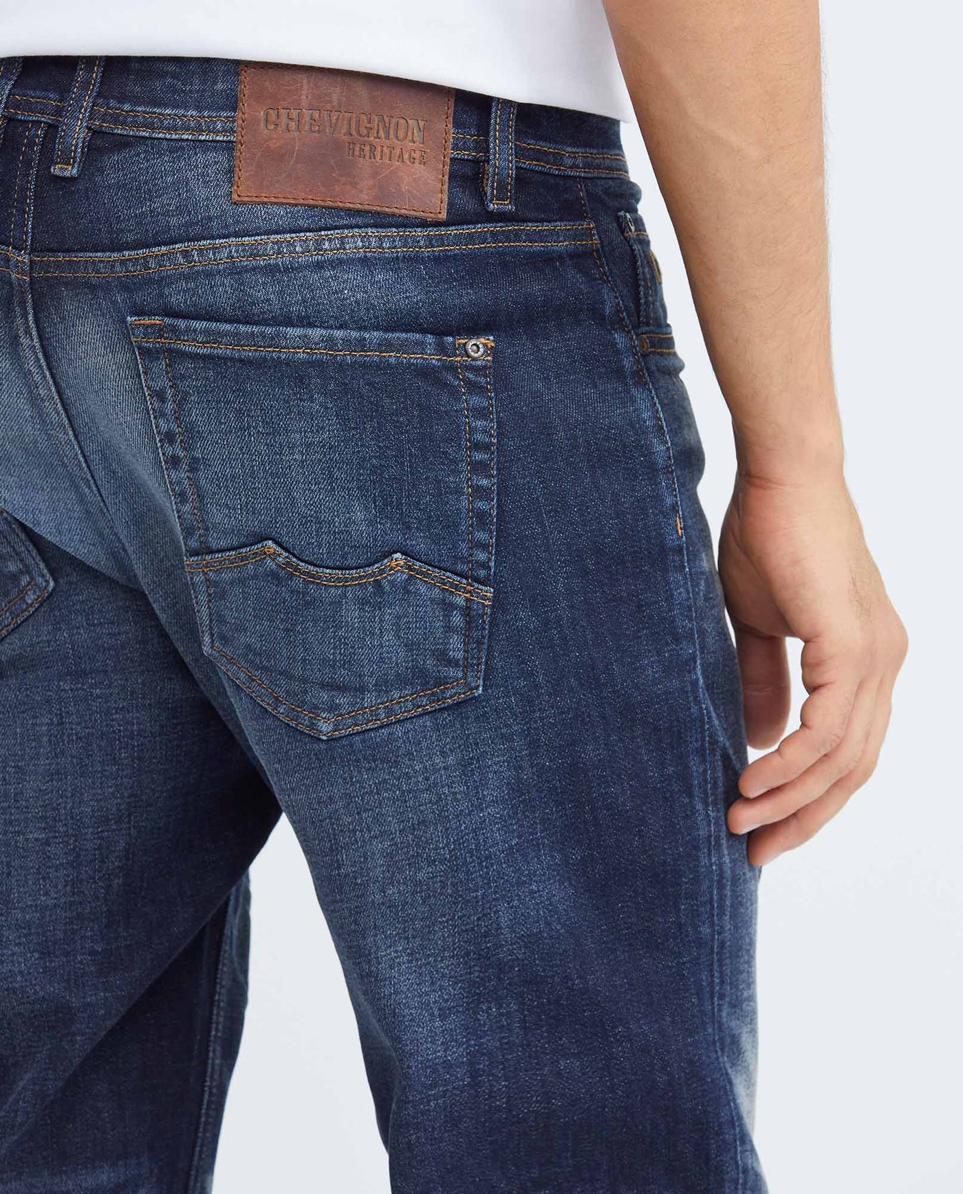 Men's Morrison Heritage Jeans Straight Bootcut Ultra Dark Heel Extended Distressing 332F454 - 6