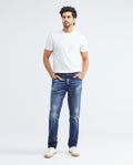 Men's Morrison Heritage Jeans Straight Bootcut Dark Wash Extended Distressing 332F455 - 2
