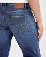 Jean Relaxed Fit High Waist Boot Cut Dark Blue Vintage Wash for Men - Blue 332G000 - 5