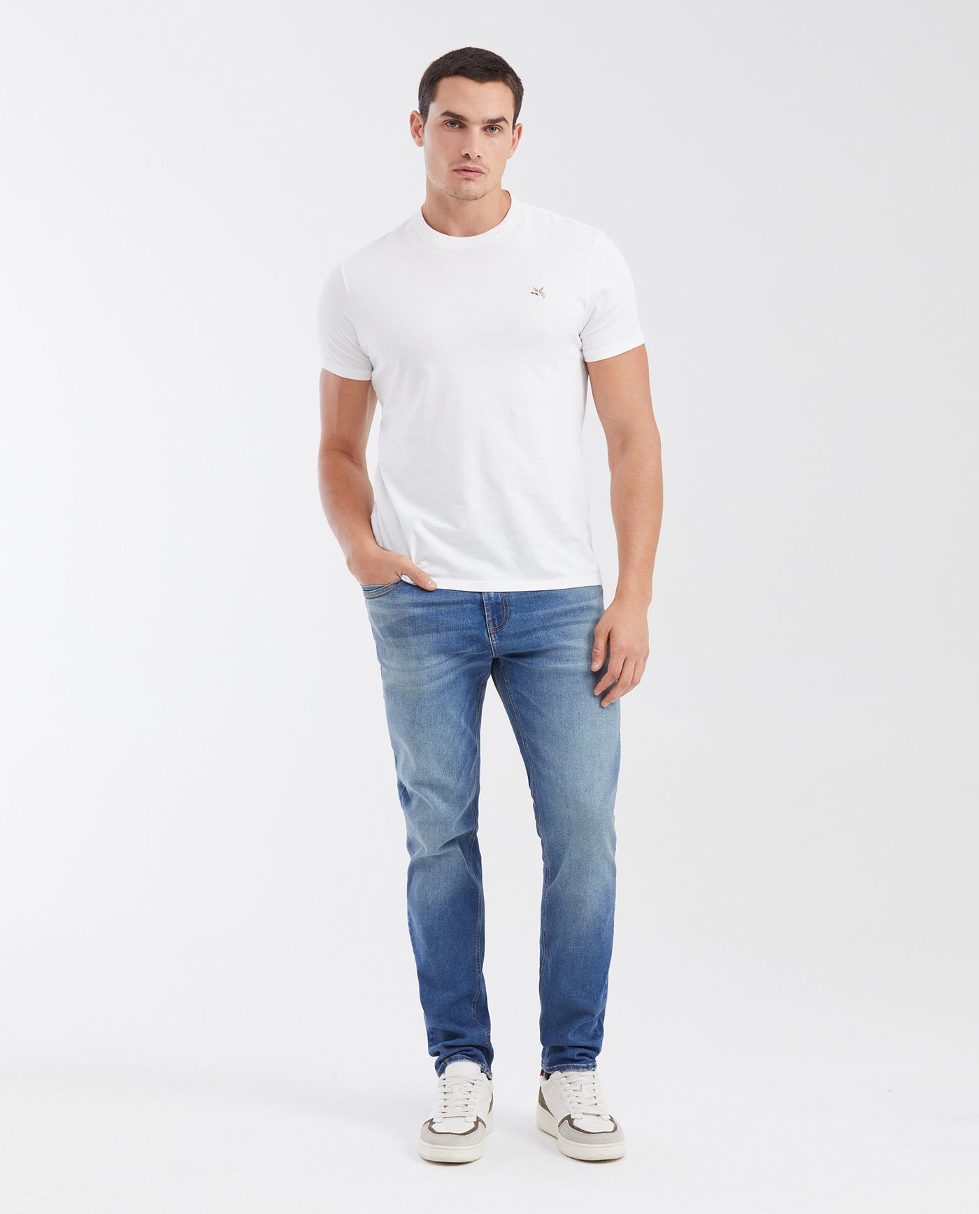 Men's Jeans Straight Fit Boot Cut - Medium Blue 63_332G004_AZU184140_3