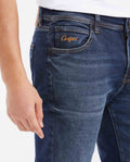 Men's Morrison Straight Fit Slim Boot Jeans in Dark Wash Lightweight Stretch with Sustainable Fibers 332G005 - 3
