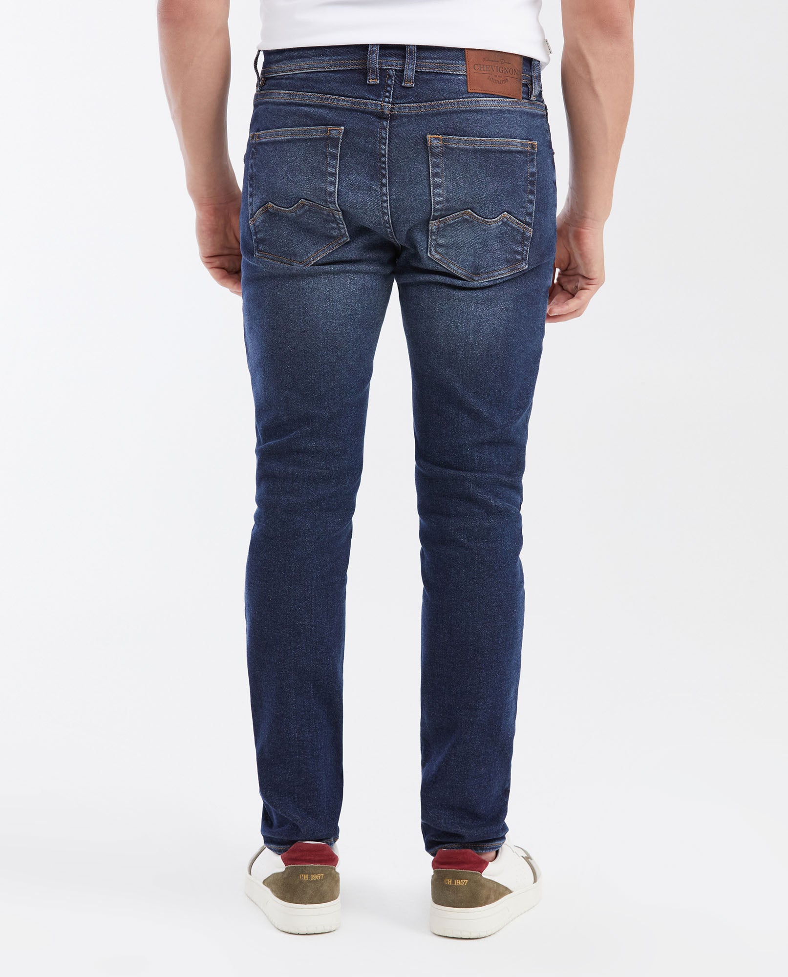 Men's Morrison Straight Fit Slim Boot Jeans in Dark Wash Lightweight Stretch with Sustainable Fibers 332G005 - 5