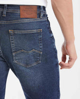 Men's Morrison Straight Fit Slim Boot Jeans in Dark Wash Lightweight Stretch with Sustainable Fibers 332G005 - 6