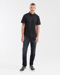 Men's Morrison Straight Fit Boot Cut Jeans in Black & Blue with Recycled Cotton 332G006 - 2