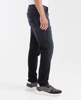 Men's Morrison Straight Fit Boot Cut Jeans in Black & Blue with Recycled Cotton 332G006 - 4