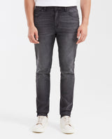 Jean Straight Fit Mid-Rise Slim Leg Matte Black for Men - Gray 332G007 - 1