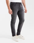 Jean Straight Fit Mid-Rise Slim Leg Matte Black for Men - Gray 332G007 - 4